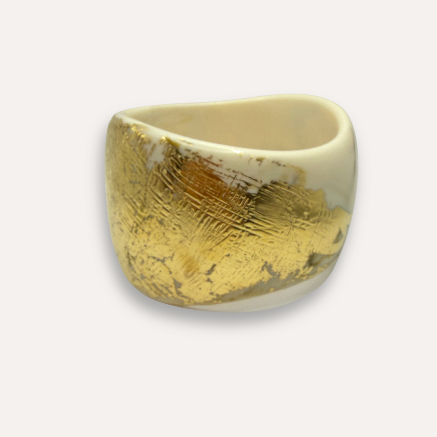 Bracelet Luce - ivoor - 24k gold leaf