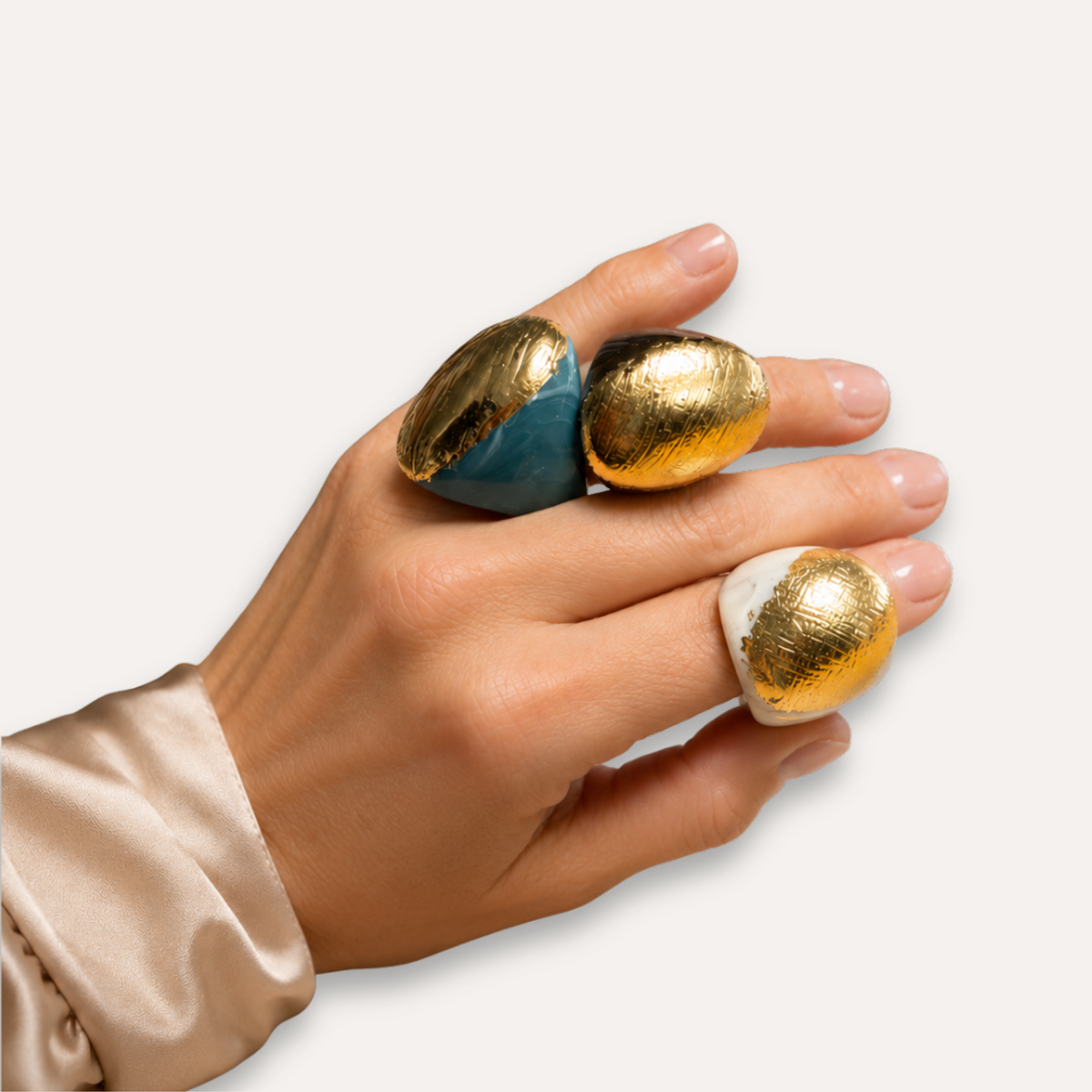 Ring Luce XXL - 24k bladgoud- size 63