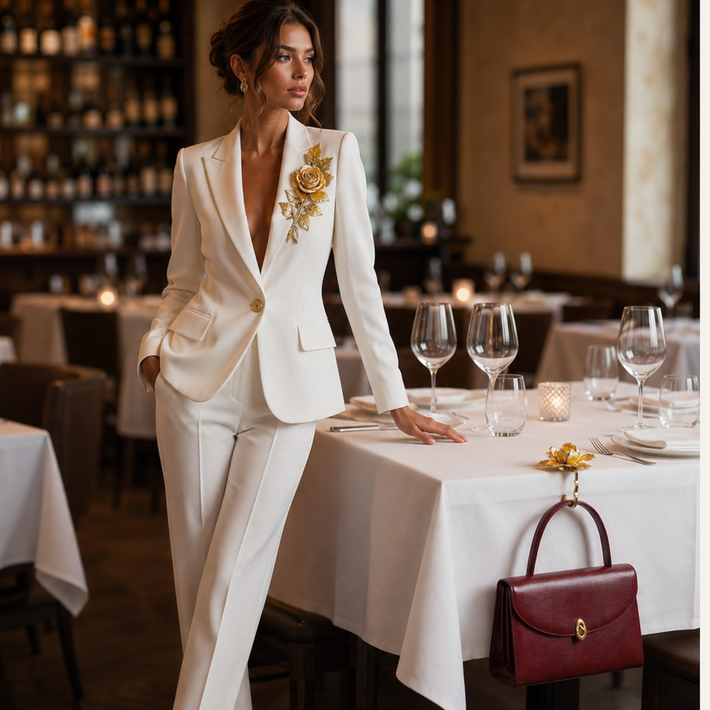 Luxe Tassenhanger Soleil Rose - 24k bladgoud