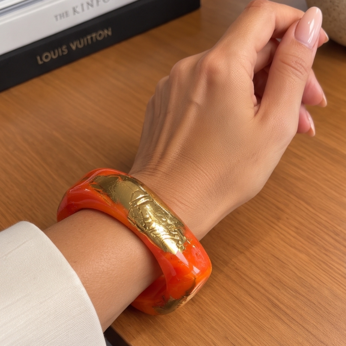 Armband Luce Amber - 24k bladgoud