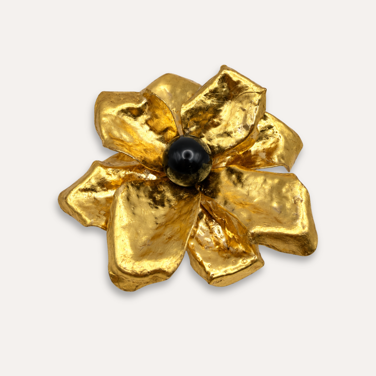 Luxury Bag Hanger Noir | Vintage Pearl - 24k gold leaf