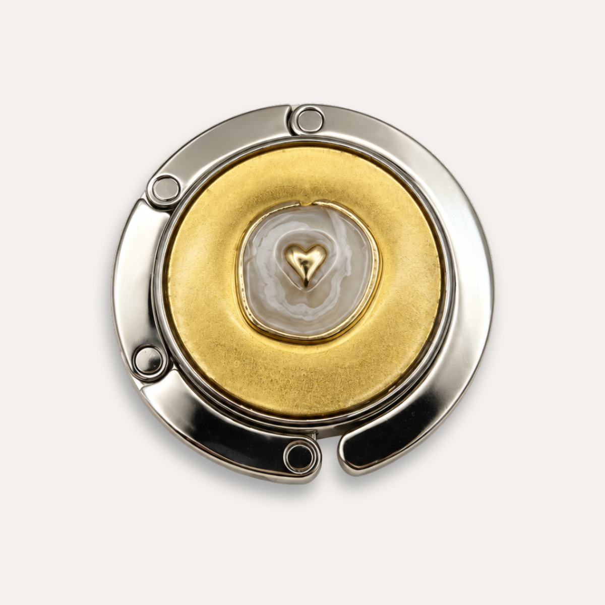 Luxury Handbag Hanger Heart - 24k gold leaf