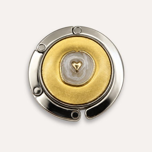 Luxury Handbag Hanger Heart - 24k gold leaf