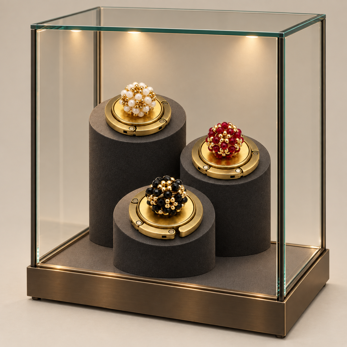 Luxe Tassenhanger Bijou d'Or Ivory | 24k bladgoud