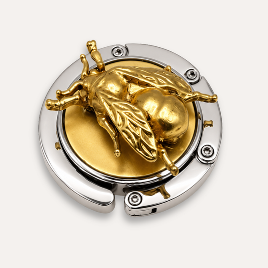 Luxury Bag Hanger Golden Bee - 24k gold leaf
