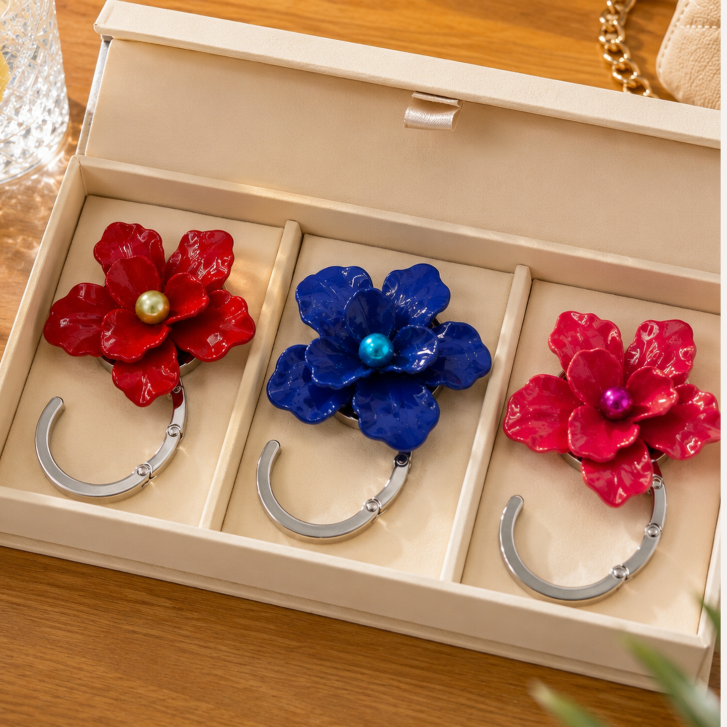 Luxe Tassenhanger Fleur Rubis - Paris 2026