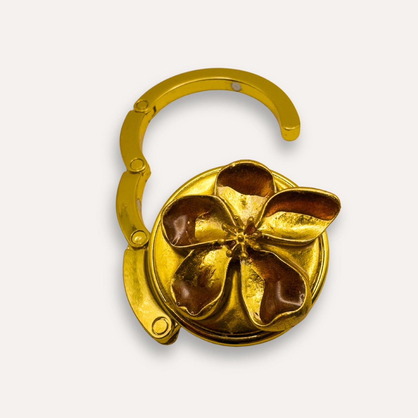 Luxe Tashanger Bloei Kastanjebruin 24K