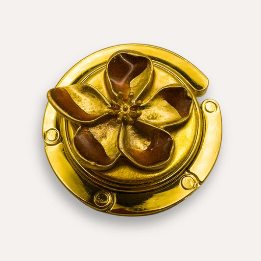 Luxe Tashanger Bloei Kastanjebruin 24K