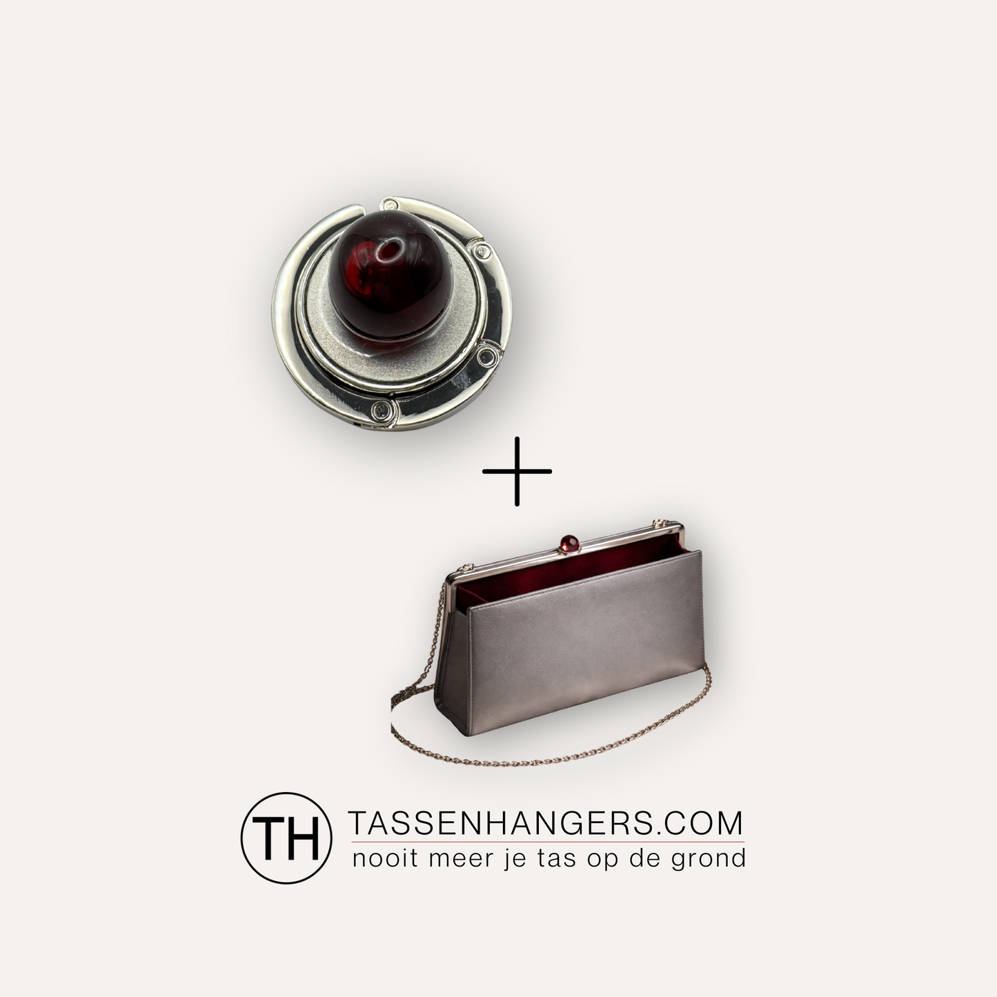 Luxe Tashanger Disc wijnrood