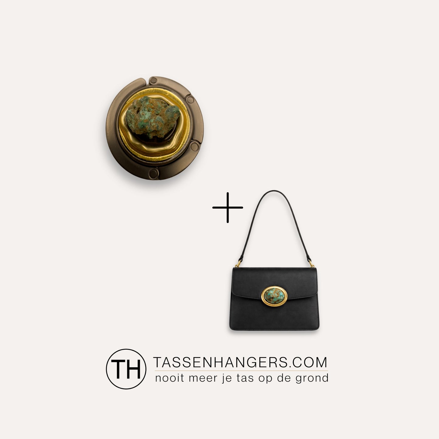 Luxe Tashanger Turkoois 24K