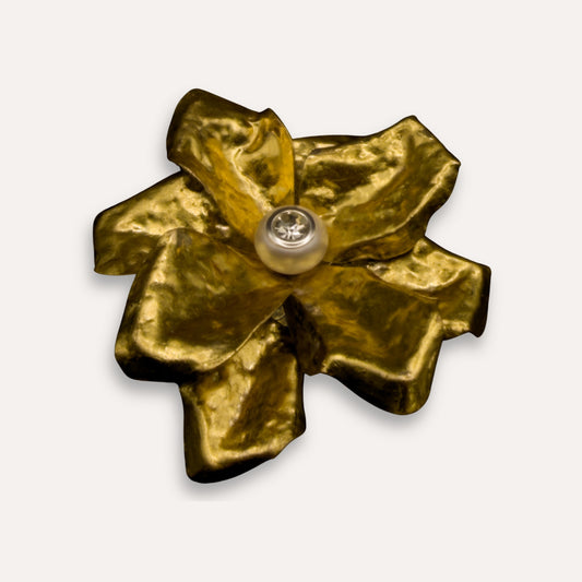 Luxe Tassenhanger Bloem | Pearl - 24k bladgoud