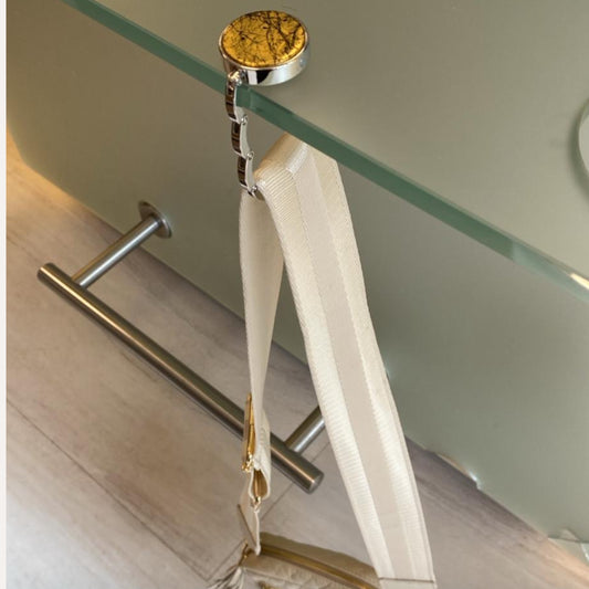 Luxe Tashanger Marmer zwart 24K