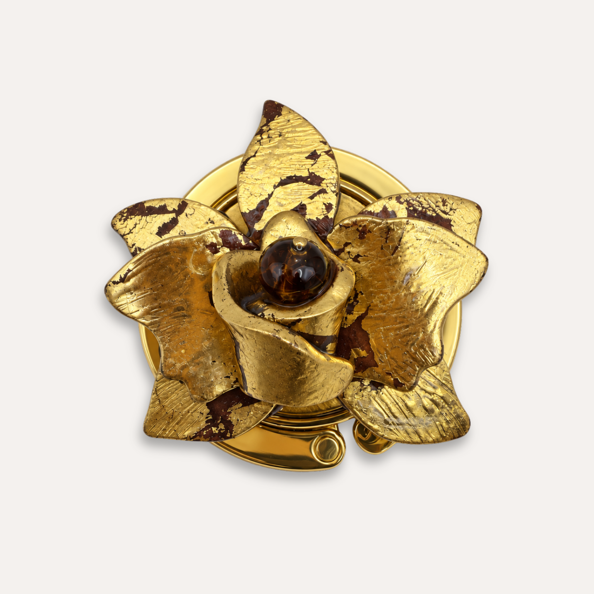 Luxury Bag Hanger Lily - 24k gold leaf