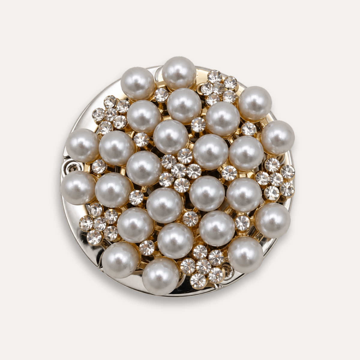 Luxe Tassenhanger Strass Parelbloem