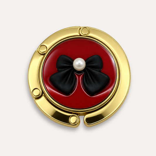 Luxury Bag Hanger Bow Pearl