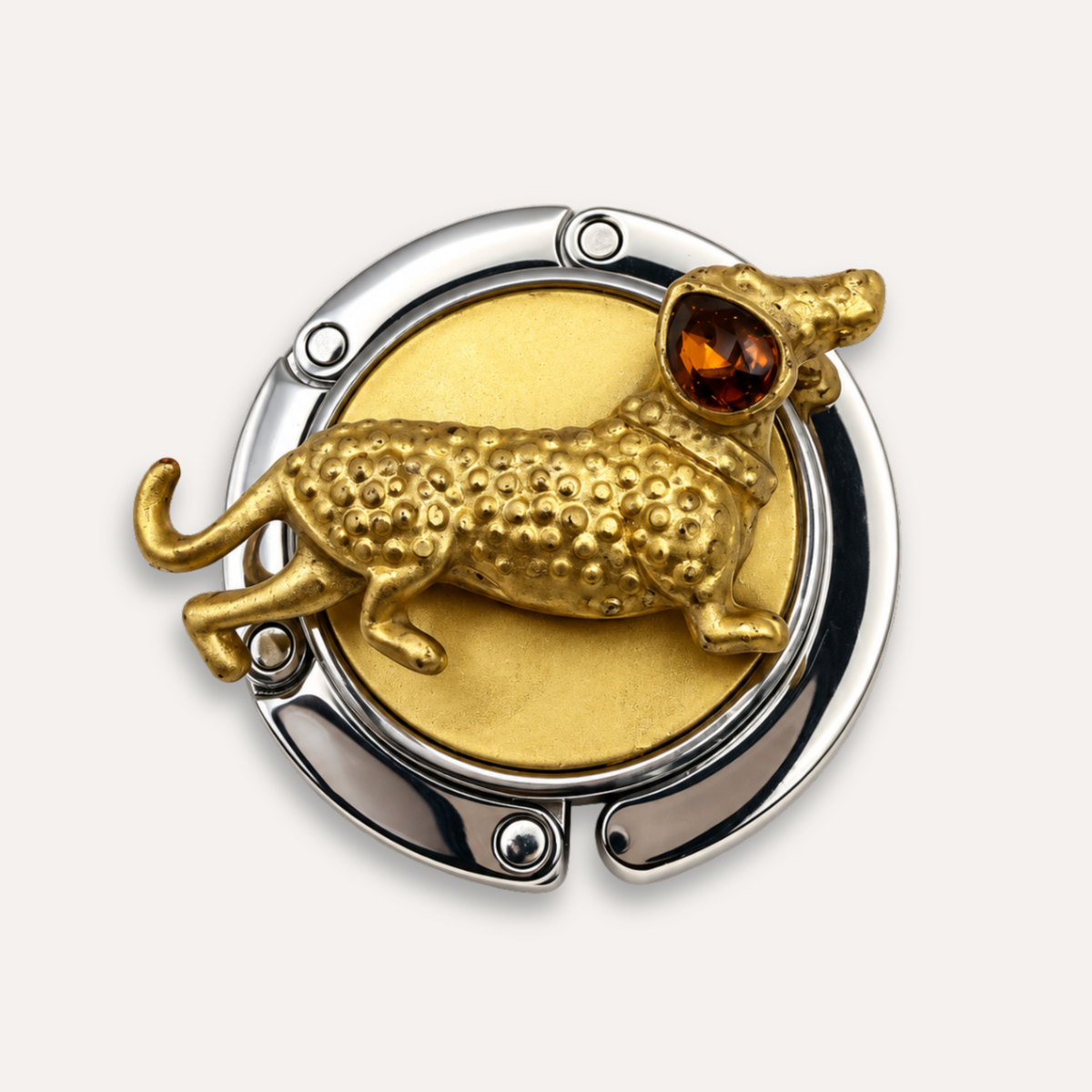 Luxury Bag Hanger Dachshund - 24k gold leaf